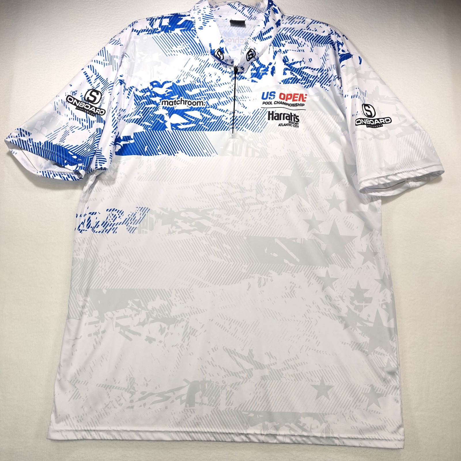 Onboard Sportswear Us Open Pool Championship Jersey Harrahs Mens 3xl Blue White